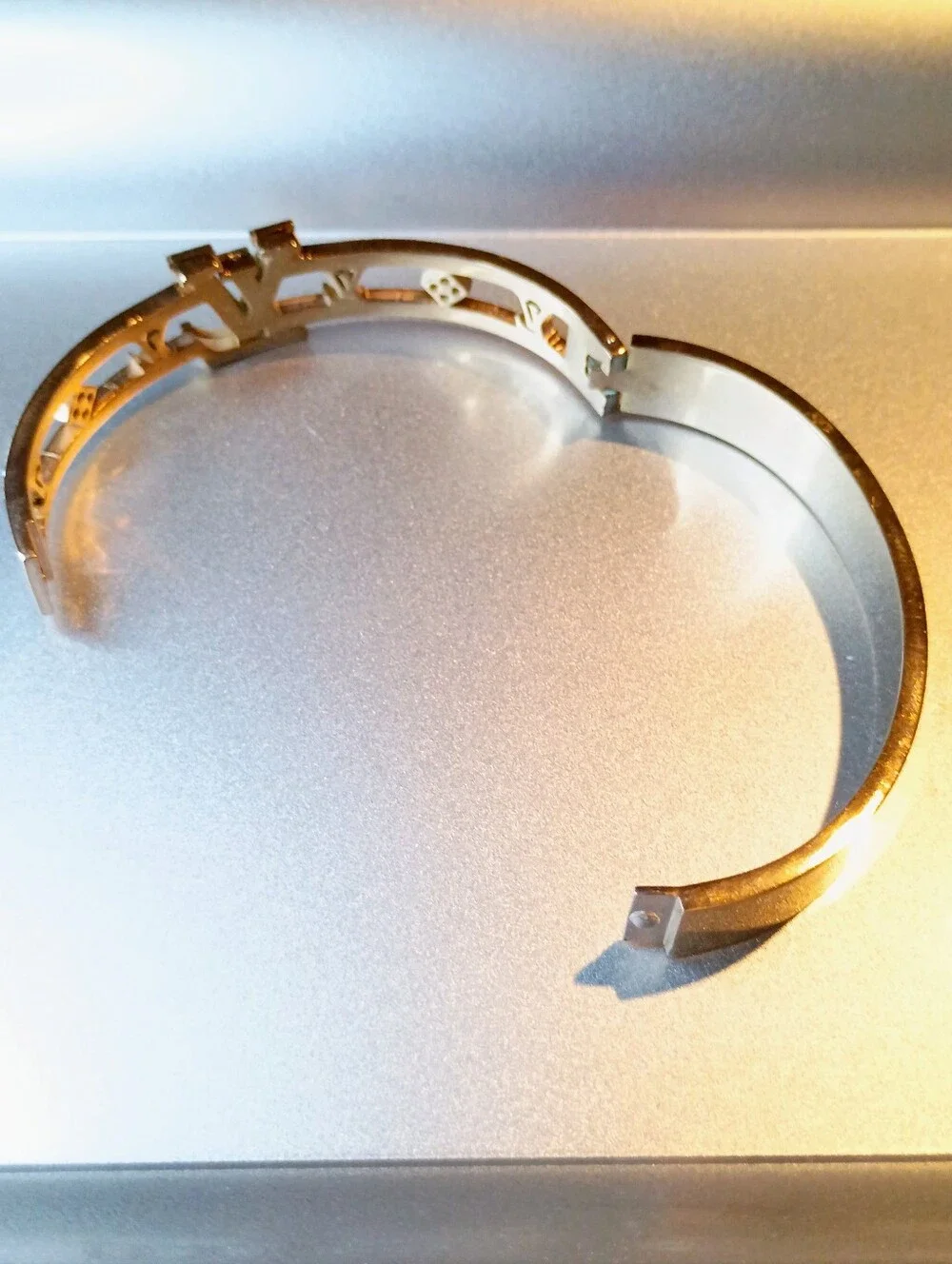New Rose Gold-Tone Cutout Bangle